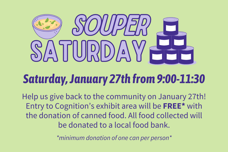 Souper Saturday food bank benefit Cognition Children's Museum
